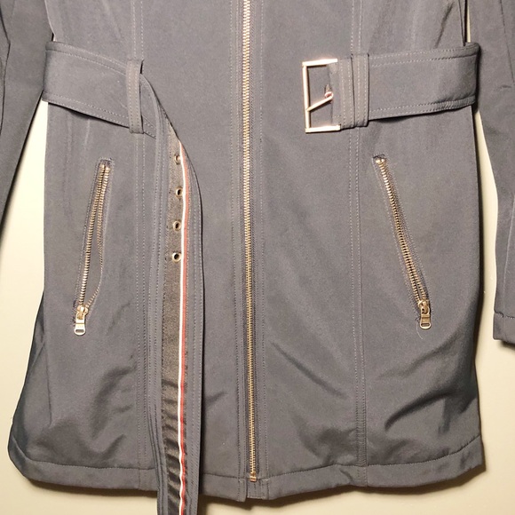 Tommy Hilfiger Soft Shell Belted Rain Coat - Picture 3 of 8